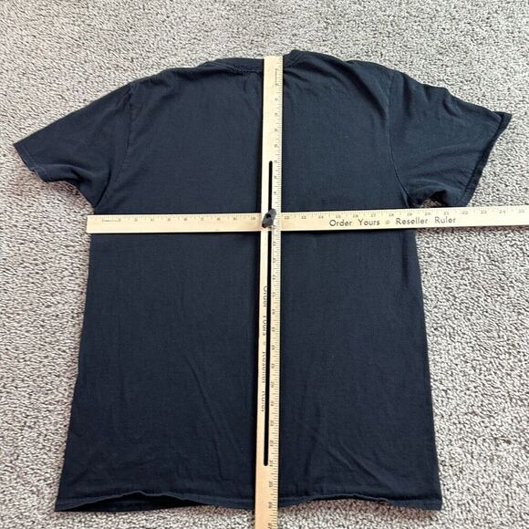 Death Row Records Shirt Mens Medium Black Blue Lighting Hip Hop 90s Rap FLAW - Picture 7 of 10